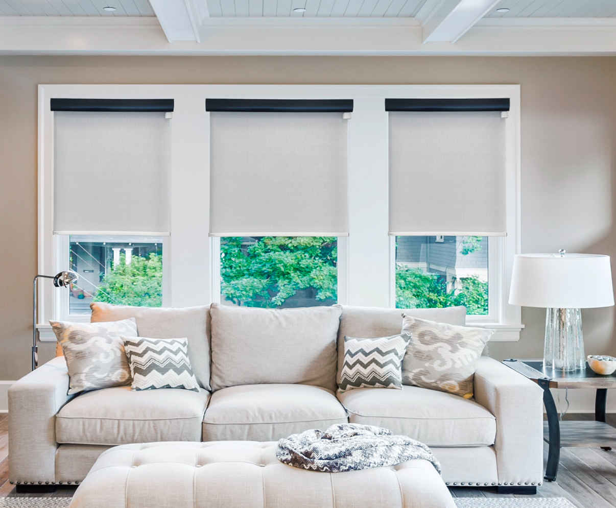 Blackout blinds in a study