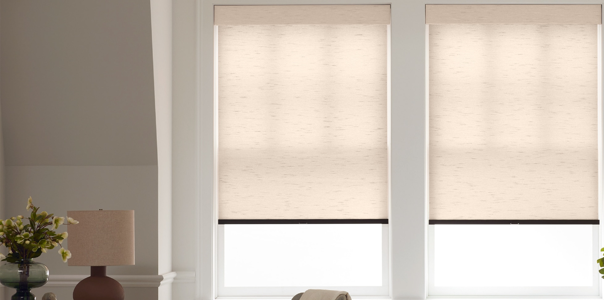 Blackout blinds in a study